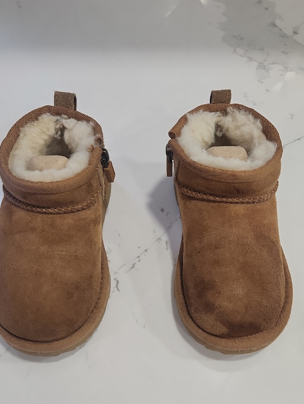 UGG Kids Chestnut Sheepskin Lined Boots